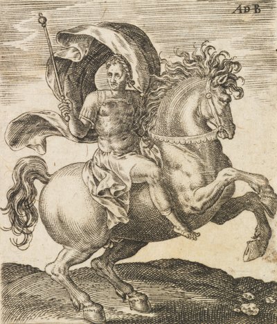 Sergius Galba des Douze Césars à cheval, vers 1565-1587 - Abraham de Bruyn