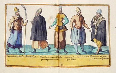Costumes du XVIe siècle de Omnium Poene Gentium Imagines, publié à Cologne - Abraham de Bruyn