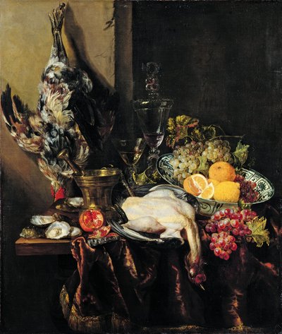 Nature morte avec fruits et volaille - Abraham van Beijeren