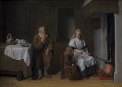 Le prophète Élie avec la veuve de Sarepta et son fils - Abraham van Dijck
