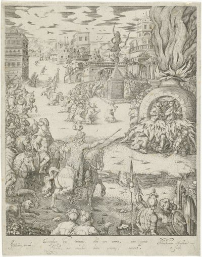 Shadrach, Meshach et Abednego dans la fournaise ardente - Abraham van den Hecken