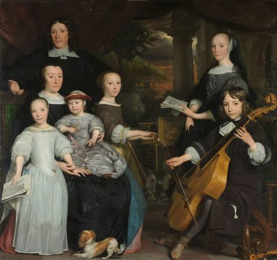 David Leeuw avec sa famille - Abraham van den Tempel