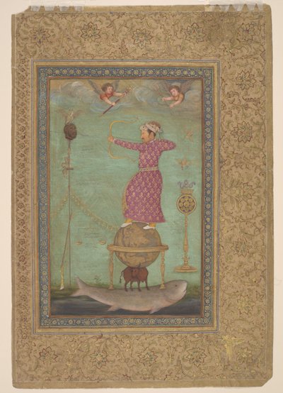 Jahangir tirant sur la tête de Malik Ambar, début du XVIIe siècle - Abu