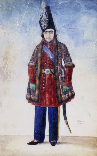 Portrait du jeune Nasr al-Din Shah, c.1845-6 - Abul Hassan Ghaffari