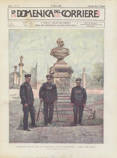 Ouverture de la maison pour les vétérans à Turate (Saronno), les trois premiers invités - Achille Beltrame