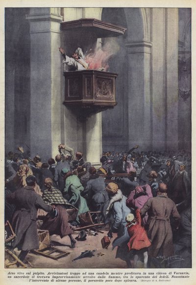 Brûlé vif sur la chaire - Achille Beltrame
