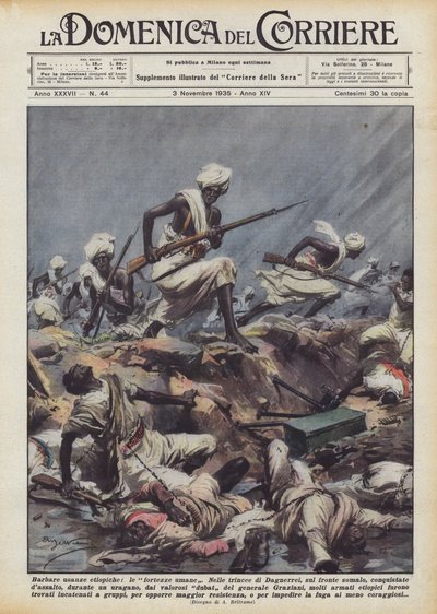 Usages barbares éthiopiens, les forteresses humaines - Achille Beltrame