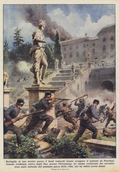 Bataille dans un parc historique - Achille Beltrame