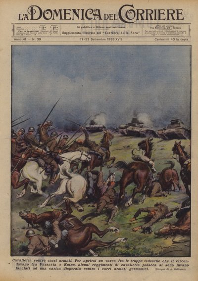Cavalerie contre chars - Achille Beltrame