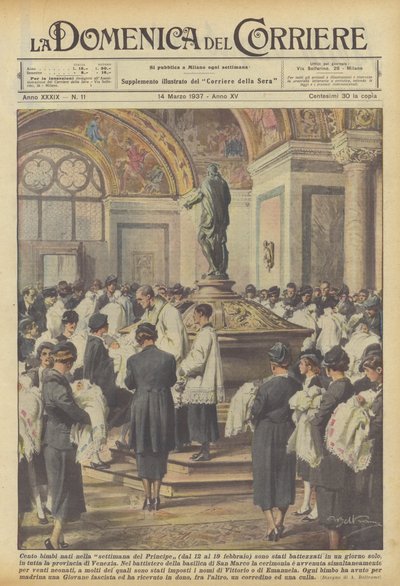 Cent enfants nés pendant la semaine du Prince (du 12 au 19 février) ont été baptisés ? - Achille Beltrame