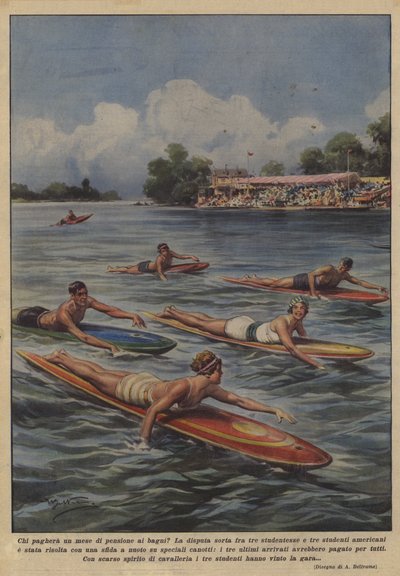 Qui paiera un mois de pension aux bains? - Achille Beltrame