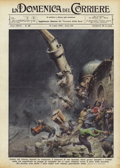 Foudroyé pendant un orage, le minaret d