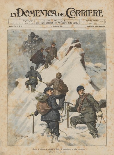 Comment les fêtes sont célébrées maintenant, le Nouvel An en haute montagne - Achille Beltrame