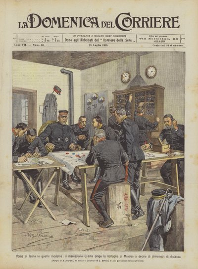 Comment se font les guerres modernes, le maréchal Oyama dirige la bataille de Mukden à distance - Achille Beltrame