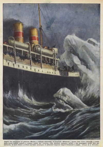 Contre une montagne de glace - Achille Beltrame