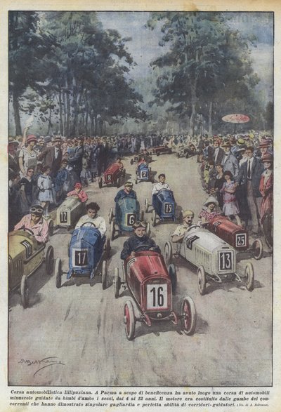 Course automobile lilliputienne - Achille Beltrame