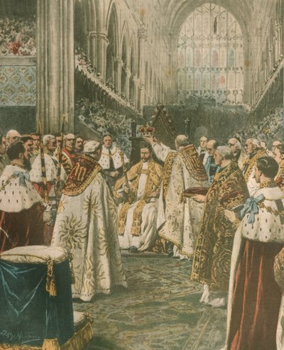 Illustration de couverture de la couronnement du roi George V; Londres, Angleterre - Achille Beltrame
