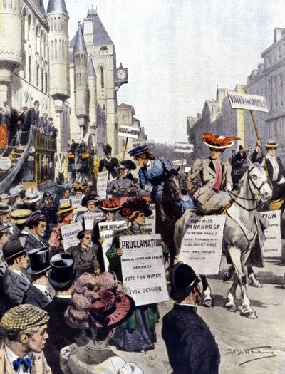 Manifestations à Londres en septembre 1908 - Achille Beltrame