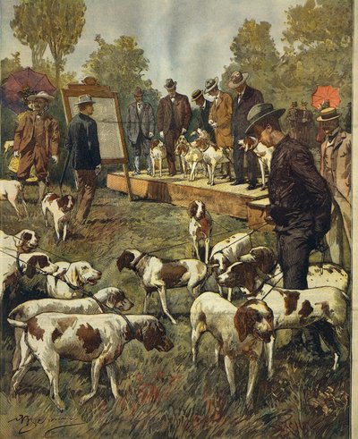 Exposition canine et épreuves de chiens de chasse à San Siro (Milan) - Achille Beltrame