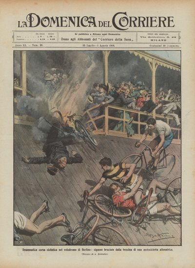 Course cycliste dramatique au vélodrome de Berlin, des dames brûlées par l