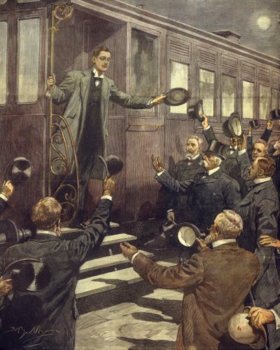 Départ du duc des Abruzzes pour le pôle Nord, ses adieux au roi, 28 mai - Achille Beltrame