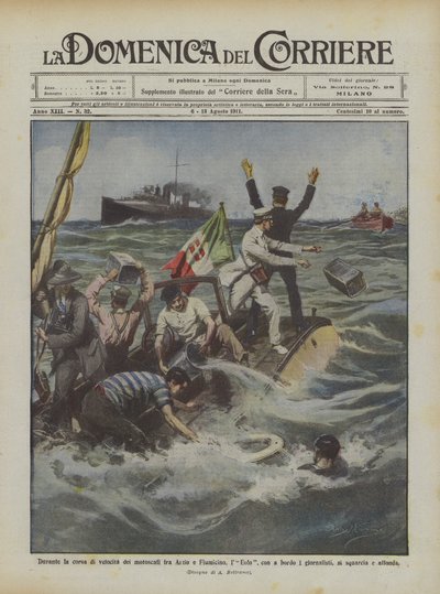 Pendant la course de vitesse des bateaux à moteur entre Anzio et Fiumicino, l