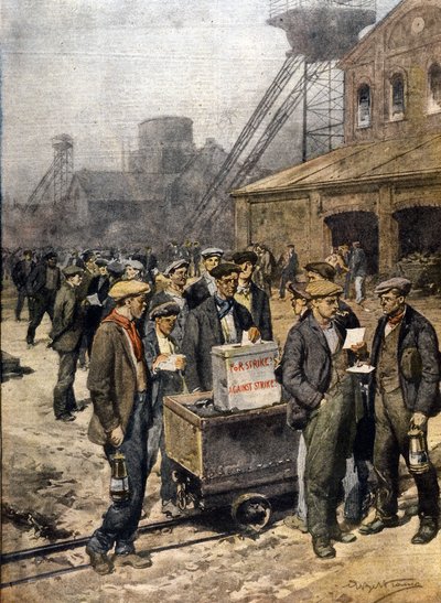 Grèves des mineurs anglais. Illustration d