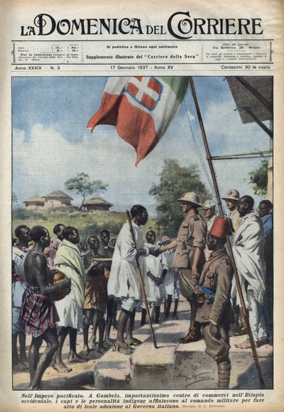 Fascisme 1937 : Réunions à Gambela, centre commercial de l