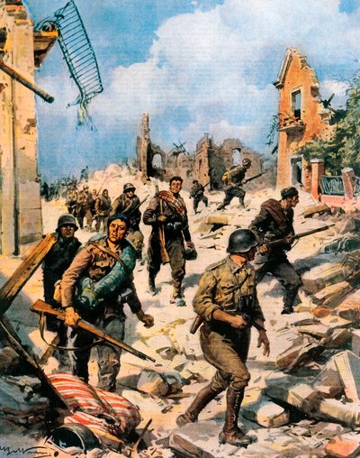 Combats à Teruel pendant la guerre civile espagnole - Achille Beltrame
