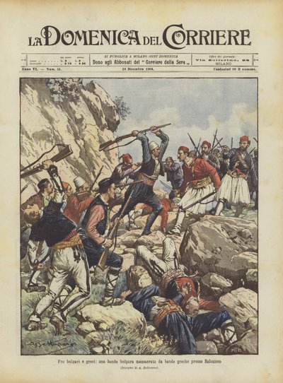 Entre Bulgares et Grecs, une bande bulgare massacrée par des bandes grecques près de Salonique - Achille Beltrame
