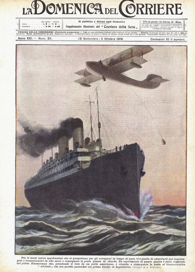 Parmi les nombreuses nouvelles applications envisagées pour les avions en temps de paix - Achille Beltrame