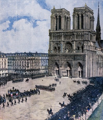 Funérailles de Félix Faure à la cathédrale Notre-Dame de Paris en 1899 Illustration d