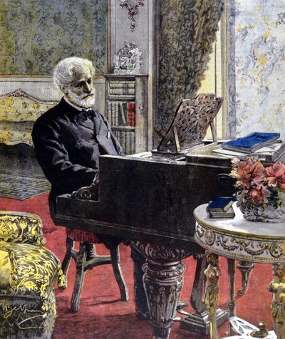 Giuseppe Verdi à Milan en 1899. Illustration par Achille Beltrame. - Achille Beltrame