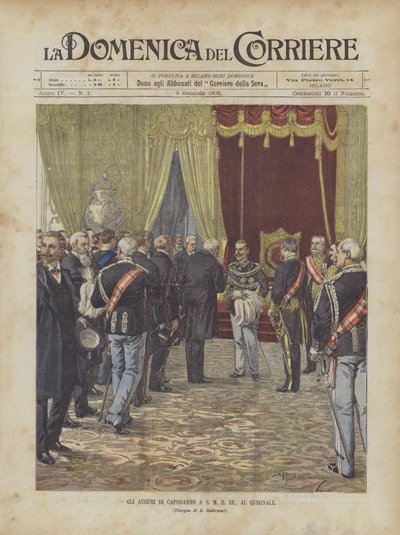 Les vœux de Nouvel An à S. M. le Roi, au Quirinal - Achille Beltrame