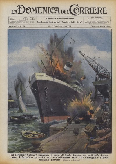Les avions légionnaires continuent les bombardements sur les ports de l