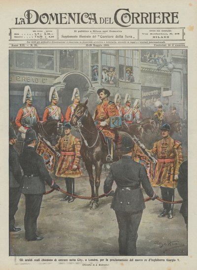 Les hérauts royaux demandent à entrer dans la City, à Londres, pour la proclamation du nouveau roi - Achille Beltrame