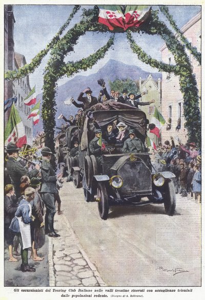 Les excursionnistes du Touring Club Italien dans les vallées du Trentin accueillis avec hospitalité - Achille Beltrame