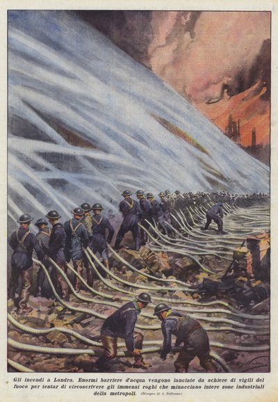 Les incendies à Londres - Achille Beltrame