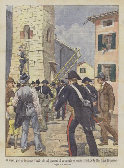 Les grèves agricoles dans le Bergamasque, l