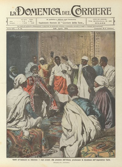 Graves événements en Abyssinie, les chefs shoaans, en présence de l