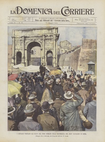 Les souverains visitent les fouilles du forum romain à l