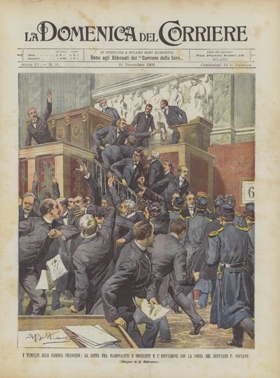 Les émeutes à la Chambre française, la lutte entre nationalistes et socialistes et l