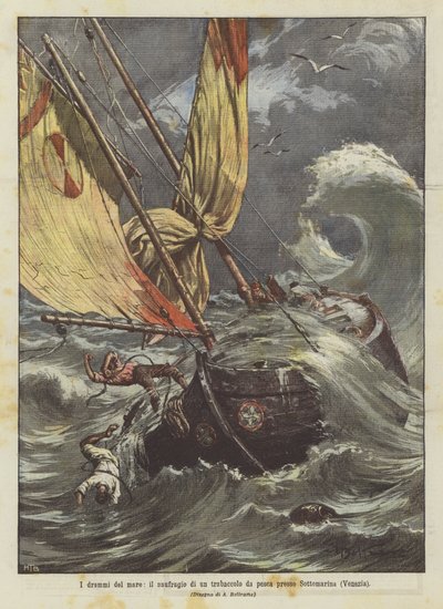 Les drames de la mer, le naufrage d