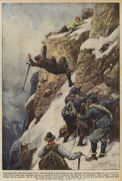 Les drames des Alpes - Achille Beltrame