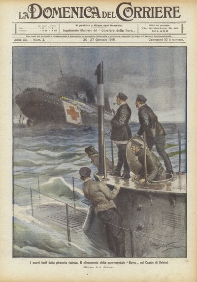 Les nouveaux exploits de la piraterie allemande - Achille Beltrame