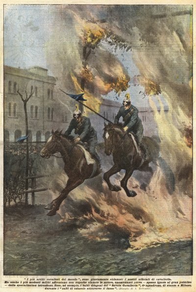 Les cavaliers les plus audacieux du monde, sont justement appelés nos officiers de cavalerie - Achille Beltrame