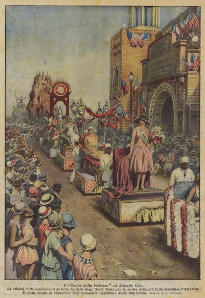 Le cortège de la beauté à Atlantic City - Achille Beltrame