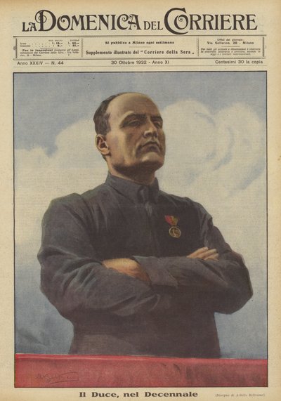 Le Duce, dans le Décennale - Achille Beltrame