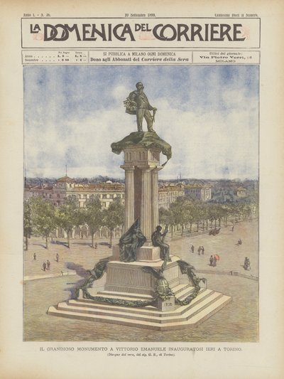 Le grandiose monument à Victor-Emmanuel inauguré hier à Turin - Achille Beltrame