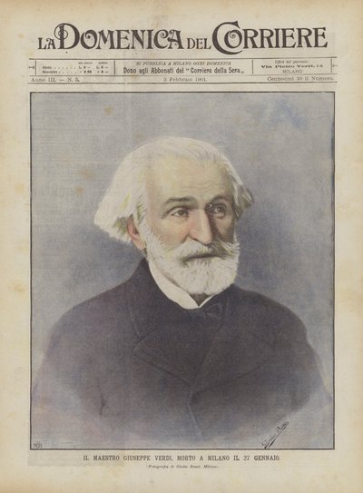 Le maître Giuseppe Verdi, mort à Milan le 27 janvier - Achille Beltrame